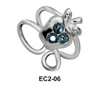 Apple Shaped Silver Ear Cuff EC2-06